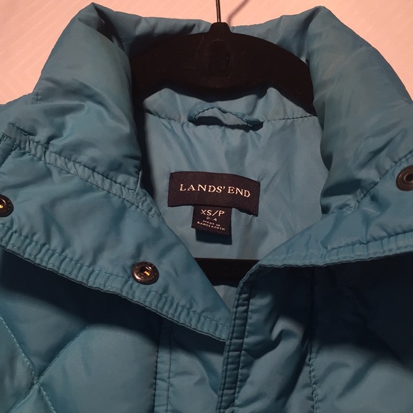 Lands End Quilted Vest | Teal - Picture 3 of 4